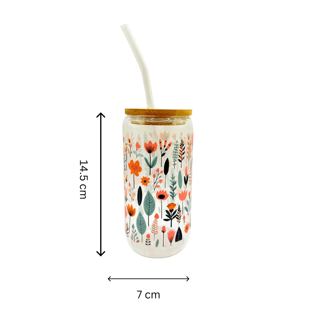 Glass Cup (tumbler ) With Lid