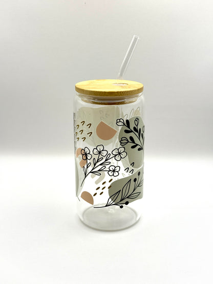 Glass Cup (tumbler ) With Lid
