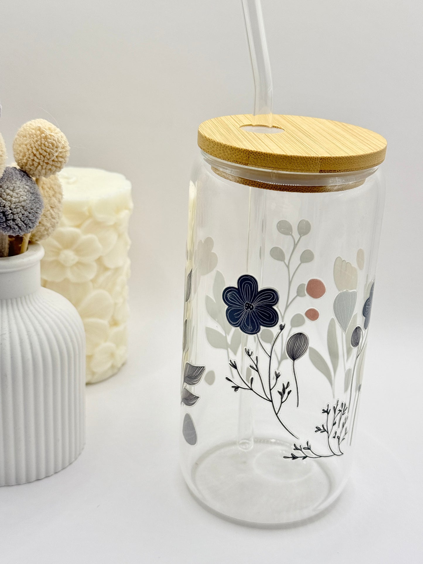 Glass Cup (tumbler ) With Lid