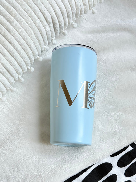 coffee tumbler with Engraved Letter