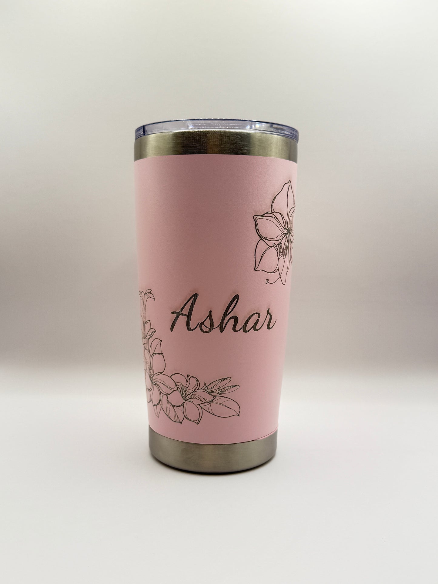 coffee tumbler with Engraved Letter