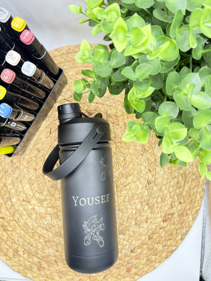 Engraved  small Water Bottle  18 OZ